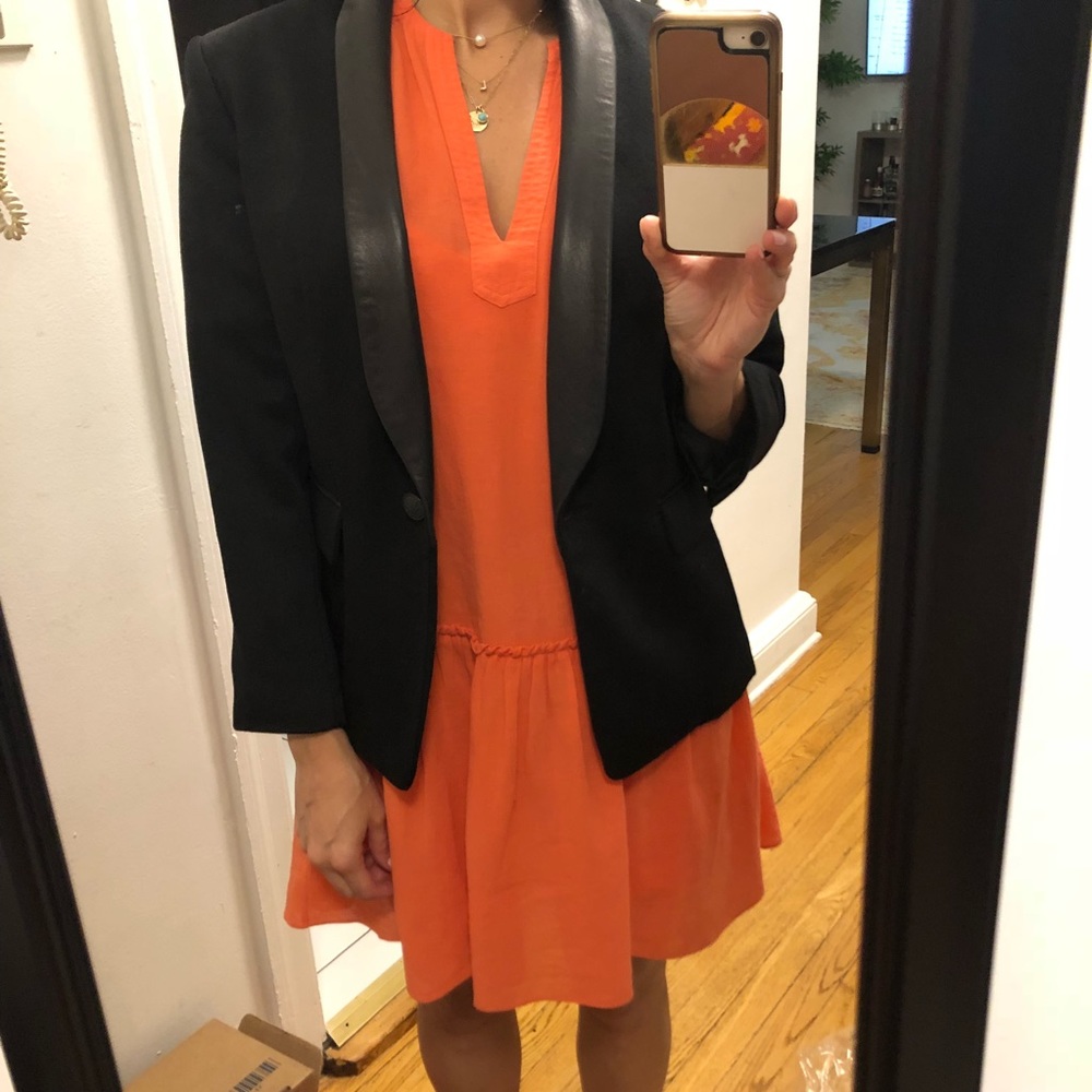 Rag & Bone blazer leather collar